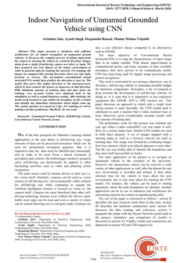 Indoor Navigation of Unmanned Grounded Vehicle Using CNN