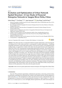 Evolution and Optimization of Urban Network Spatial Structure: a Case Study of Financial Enterprise Network in Yangtze River Delta, China