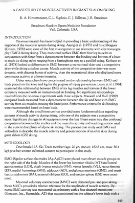 A Case Study of Muscle Activity in Giant Slalom Skiing