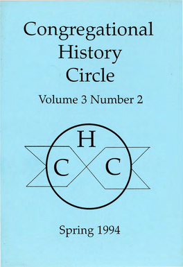 Congregational History Circle Volume 3 Number 2