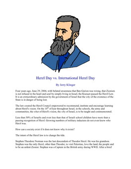 Herzl Day Vs. International Herzl Day