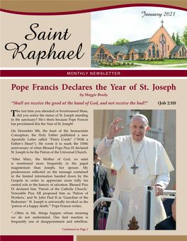 Pope Francis Declares the Year of St. Joseph by Maggie Brady