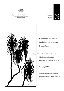 Pre-Mining Radiological Conditions in the Ranger Project Area