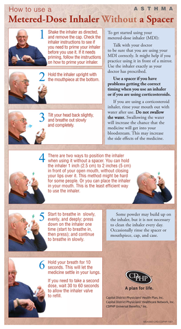 How to Use a Metered-Dose Inhaler Without a Spacer