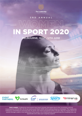 In Sport 2020 Melbourne, 10Th - 12Th June