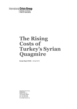 The Rising Costs of Turkey's Syrian Quagmire Crisis Group Europe Report N°230, 30 April 2014 Page 45