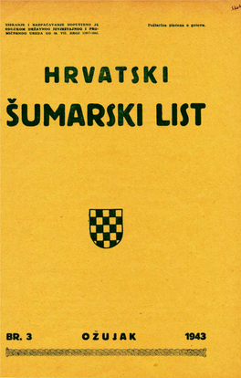 Šumarski List 3/1943