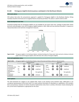 Portuguese Dogfish (Centroscymnus Coelolepis) in the Northeast Atlantic