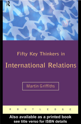 Fifty Key Thinkers in International Relations