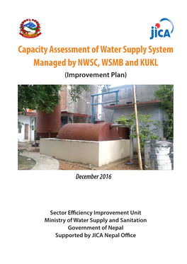 Capacity Assessment of Water Supply System Managed by NWSC, WSMB and KUKL (Improvement Plan)