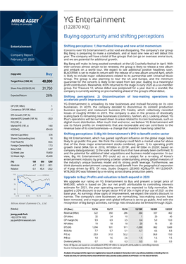 YG Entertainment (122870 KQ ) Buying Opportunity Amid Shifting Perceptions