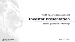 Investor Presentation