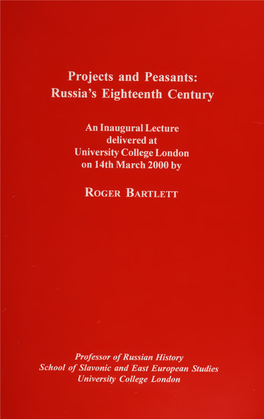 Projects and Peasants: Russia's Eighteenth Century 5