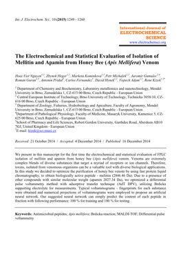 Apis Mellifera) Venom