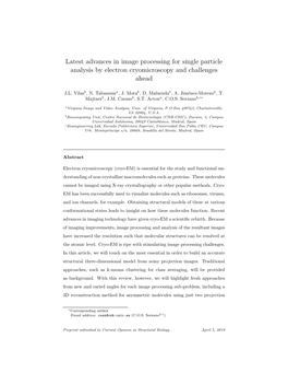 Latest Advances in Image Processing for Single Particle Analysis by Electron Cryomicroscopy and Challenges Ahead