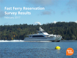 Fast-Ferry Reservations Survey