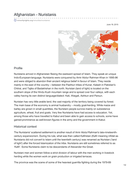 Afghanistan - Nuristanis