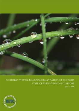 Northern Sydney Regional Organisation of Councils STATE of the ENVIRONMENT REPORT 2007 / 2008