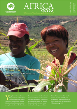 Africa Inland Mission, Ken and Are Praying That Some of the Basotho Barotse People Along the Zambezi River