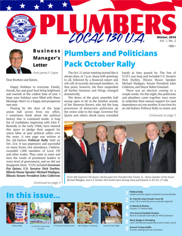 Plumbers and Politicians Pack October Rally ...Continued from Page 3