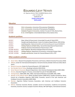 Eduardo Levy Yeyati's CV