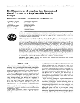 Tllllllll:. Port and Control Processes on a Steep Meso-Tidal Beach in Portugal