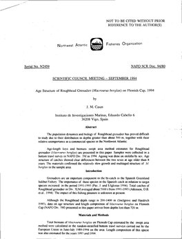 Age Structure of Roughhead Grenadier (Macrourus Berglax) on Flemish Cap, 1994