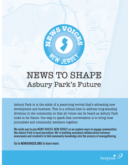 NEWS to SHAPE Asbury Park’S Future