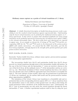 Ordinary Muon Capture As a Probe of Virtual Transitions of $\Beta\Beta