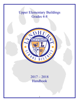 Upper Elementary Buildings Grades 4-8 2017 – 2018 Handbook