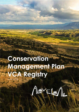 Alvelal Conservation Management Plan