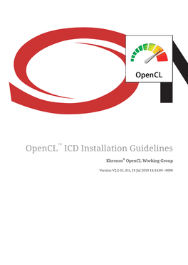 Opencl™ ICD Installation Guidelines
