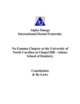 Alpha Omega International Dental Fraternity Nu Gamma Chapter At