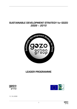 SUSTAINABLE DEVELOPMENT STRATEGY for GOZO LEADER