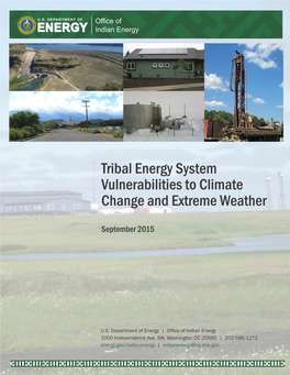 Tribal Energy System Vulnerabilities to Climate Change and Extreme Weather