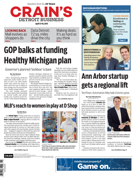 GOP Balks at Funding Healthy Michigan Plan