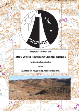 2016 World Rogaining Championships in Central Australia by the Australian Rogaining Association Inc