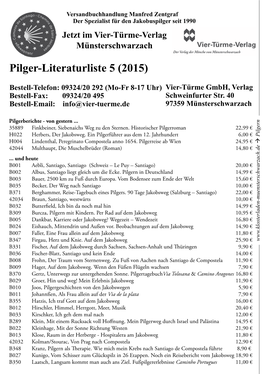 Pilger-Literaturliste 5 (2015)