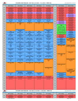 TLEX GRID (EAST REGULAR) - JULY 2021 (7/5/2021 - 7/11/2021) - WEEK #28 Date Updated:6/25/2021 11:36:51 AM