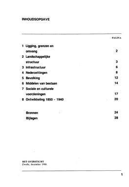 INHOUDSOPGAVE 1 Ligging, Grenzen En Omvang 2 2