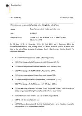 Anheuser Busch Inbev Germany Holding Gmbh