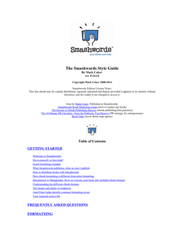 Smashwords Style Guide by Mark Coker Rev 9.24.14