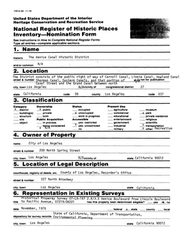 National Register of Historic Places Inventory - Nomination Form