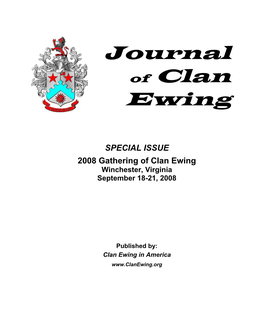 Special Issue, 2008 Gathering of Clan Ewing