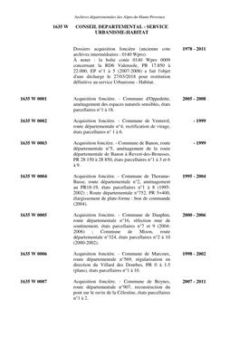 1635 W Conseil Departemental - Service Urbanisme-Habitat