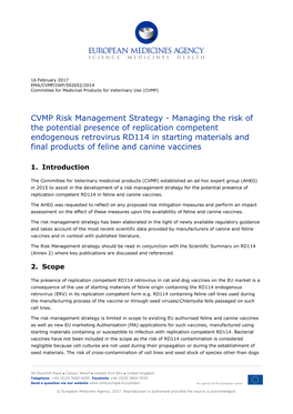 CVMP RD114 Risk Management Strategy and Scientific Summary