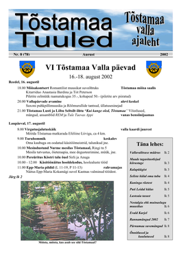 VI Tõstamaa Valla Päevad 16.-18