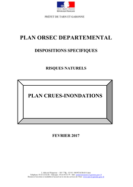 Plan Crues Inondations Février 2017