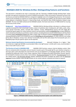 MAXQDA 2020 Distinguishing Features
