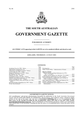 Government Gazette